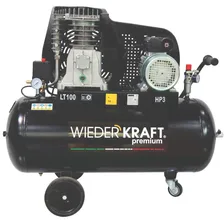 Поршневой компрессор Wiederkraft WDK-91053, ременной привод, 453 л/мин, 220В