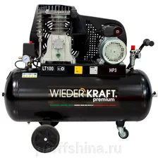WDK-91053 WiederKraft Поршневой компрессор 100 л, 423 л/мин.