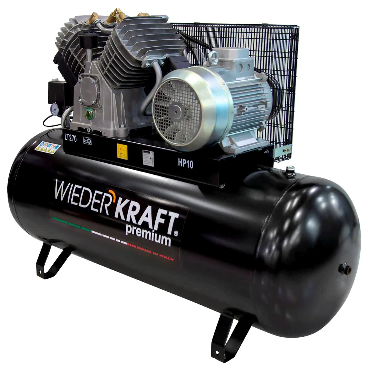 Компрессор WiederKraft WDK-92712 воздушный, ременной привод, объем 270 л., 380В
