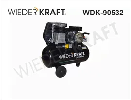 WiederKraft WDK-90532 Двухцилиндровый компрессор с ременным приводом
