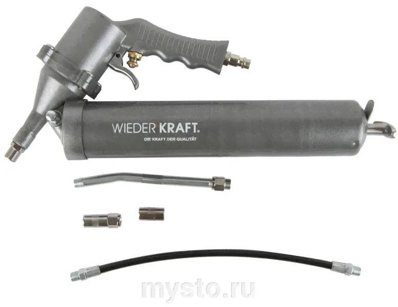 Шприц для подачи смазки пневматический Wiederkraft WDK-65154, 400 мл-1
