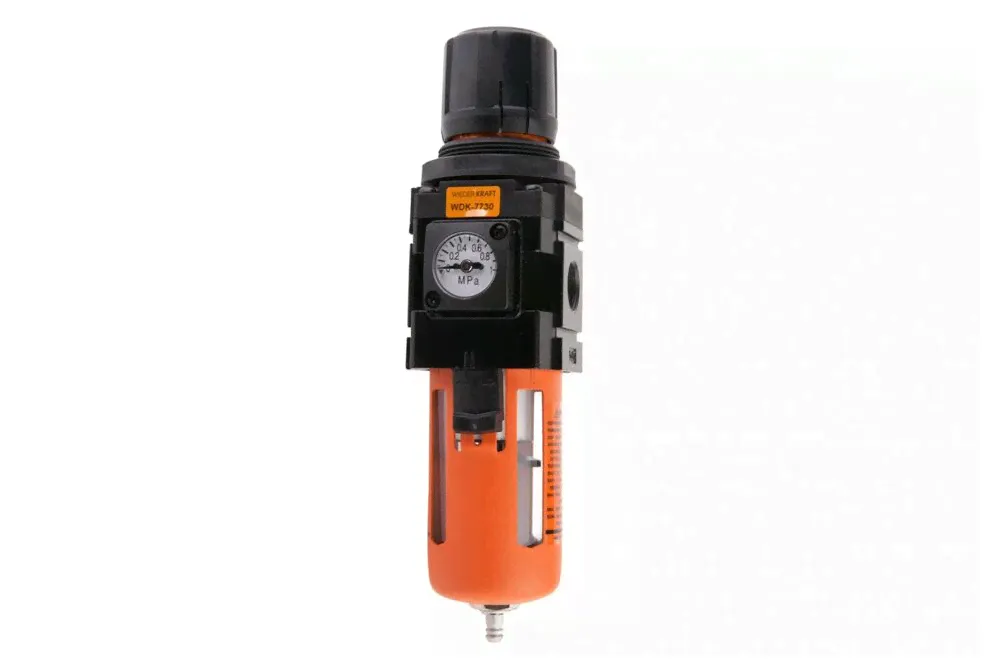 Фильтр-масловлагоотделитель Wiederkraft Wdk-7730, регулятор, манометр, 3/8", до 10 бар. Wiederkraft